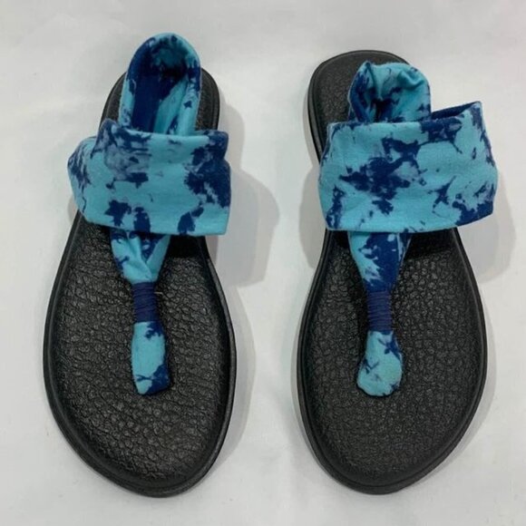 sanuk wrap sandal. Teal/black. Brand new. Size 6. Woman’s shoe. - Picture 1 of 9